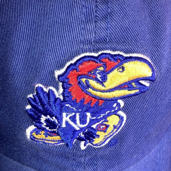 EUC TOP OF THE WORLD KANSAS JAYHAWKS CREW ADJUSTABLE HAT - BLUE - Picture 2 of 8